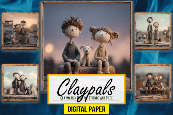 Capture Whimsy with Claymation Rooftop Friends Art