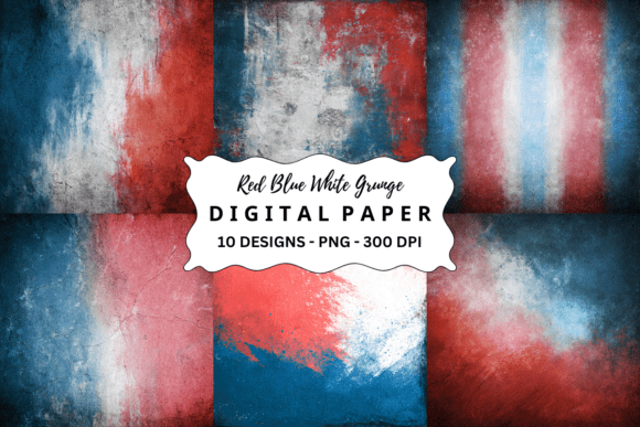 Dynamic Design Energy: The Red Blue White Grunge Background Collection