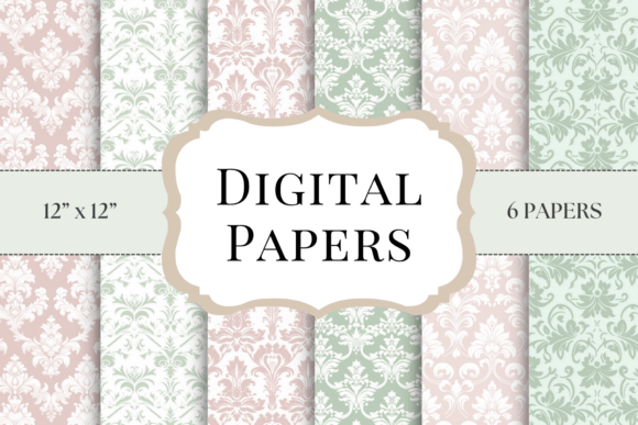 Elevating Craft Projects with Soft Damask Digital Papers