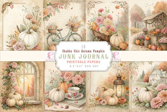 Embrace Autumn with the Shabby Chic Pumpkin Junk Journal