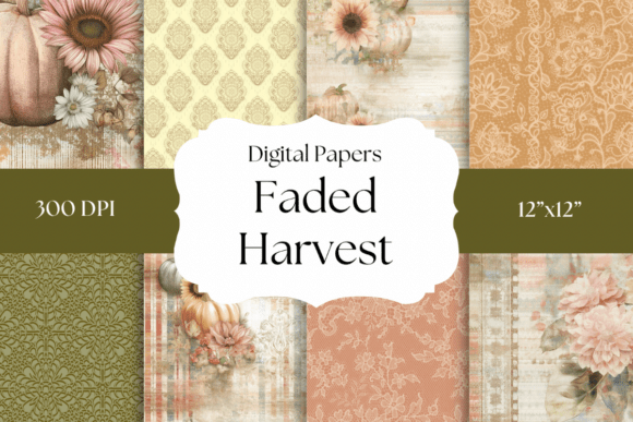 Faded Harvest Fall Digital Papers: A Vintage Toolkit
