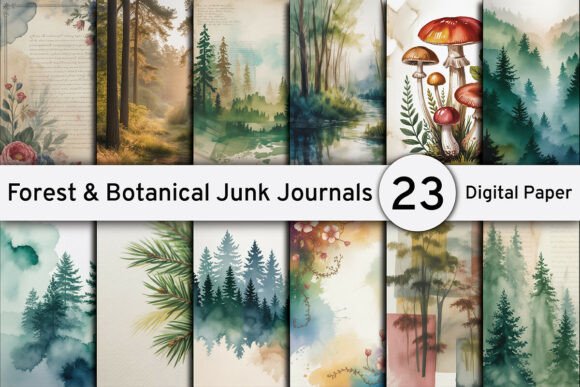 Forest & Botanical Junk Journal Pages: Effortless Nature-Inspired Design