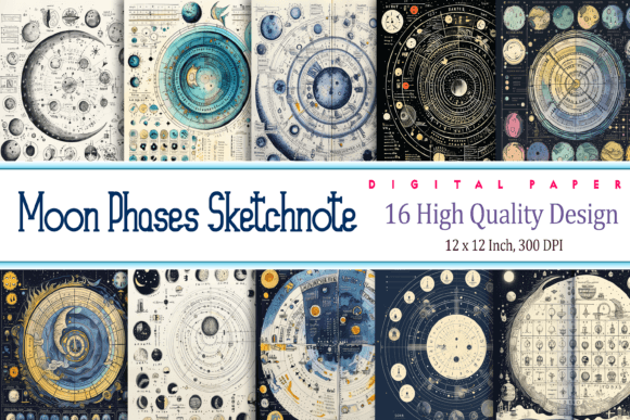 Moon Phases Sketchnote: A Cosmic Tool for Modern Designers