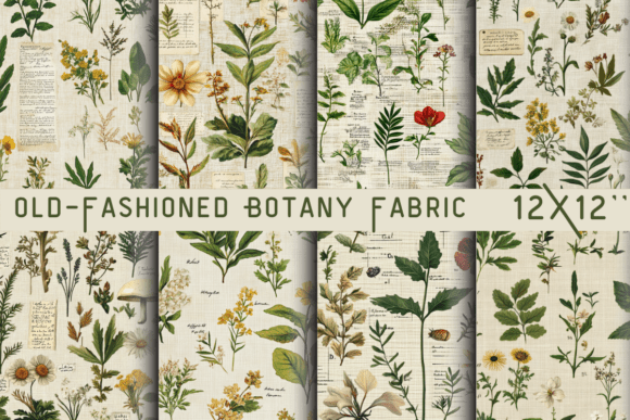 Old-Fashioned Botany Fabric Backdrop: A Vintage Designer's Toolkit