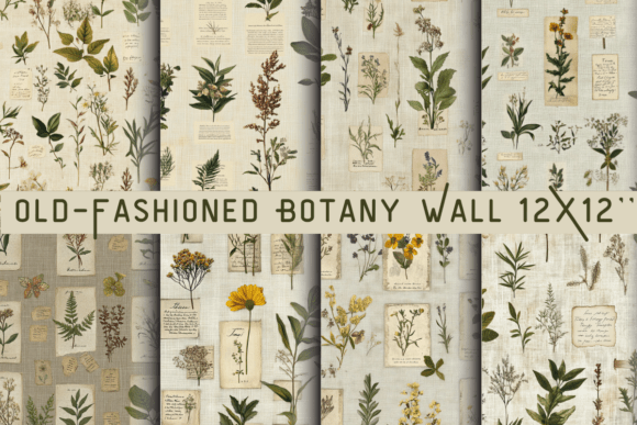 Old-Fashioned Botany Wall Hanging: A Vintage Design Collection