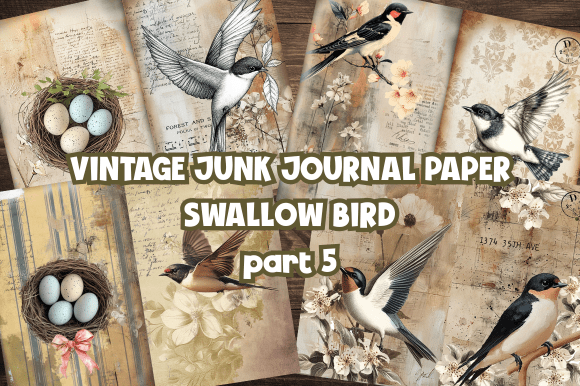 Timeless Charm: Using Vintage Swallow Junk Journal Paper
