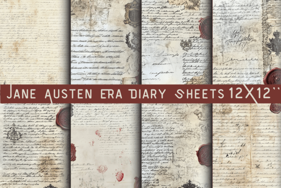 Timeless Elegance: Jane Austen Era Diary Sheets for Your Projects