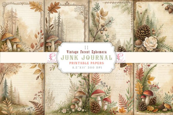 Unearthing the Vintage Forest Ephemera Junk Journal