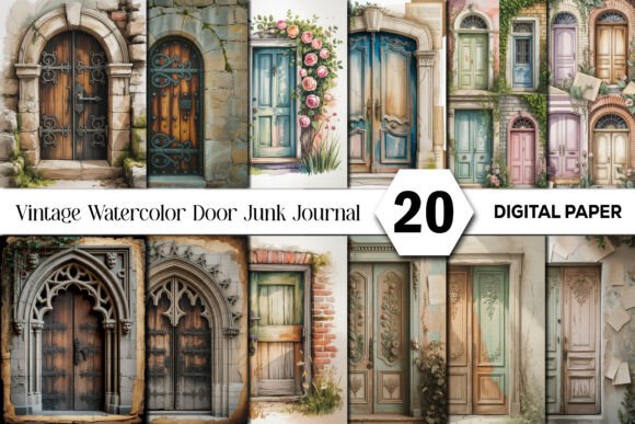 Unveiling the Vintage Watercolor Door Junk Journal Kit