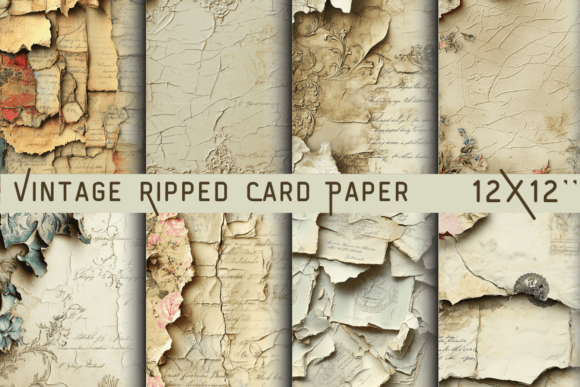 Vintage Ripped Card Paper: Authentic Aged Texture for Modern Projects