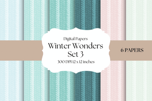 Winter Wonders Set 3 Digital Papers: A Cozy, Sophisticated Touch